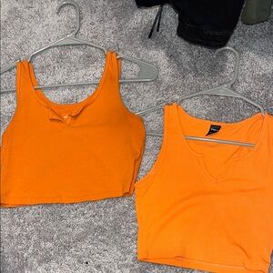 Orange Women's Crop Tops